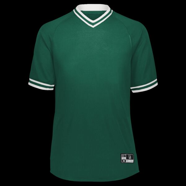 Youth Retro V-Neck Baseball Jersey Thumbnail
