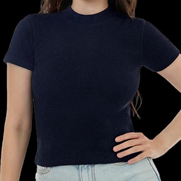 14/1 Rib Mock Neck Top Thumbnail