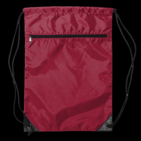 Zippered Drawstring Backpack Thumbnail