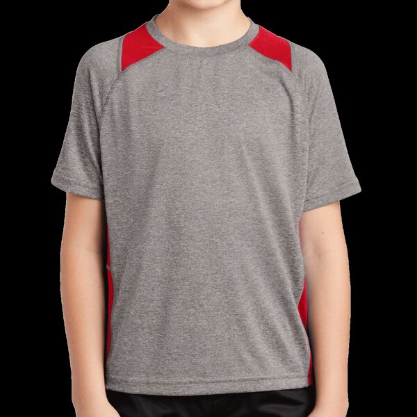 Youth Heather Colorblock Contender Tee Thumbnail