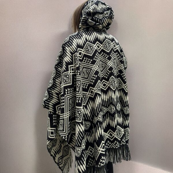 Black & White Poncho Thumbnail
