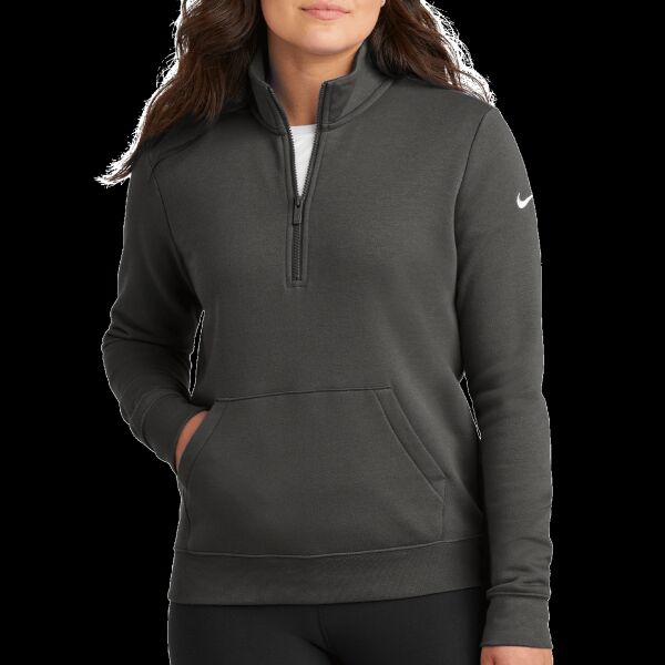 Women's Club Fleece Sleeve Swoosh 1/2 Zip Thumbnail